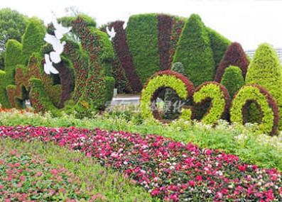 杭州G20峰會(huì)主題綠雕