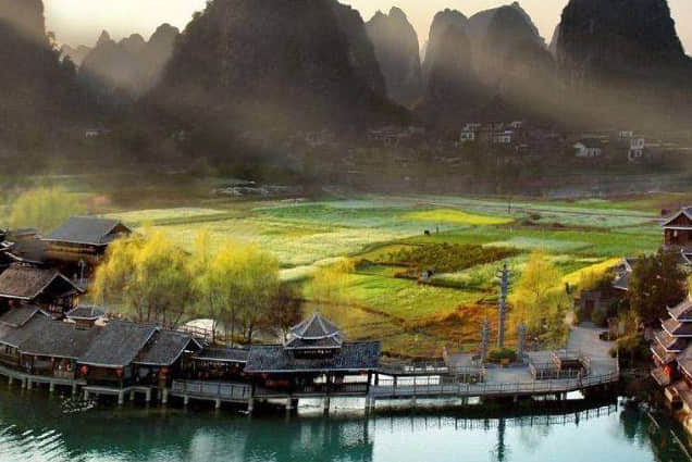 小鎮(zhèn)田園景觀設計效果圖