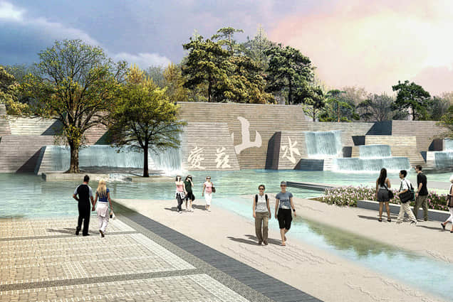 小鎮(zhèn)文化景觀設計效果圖