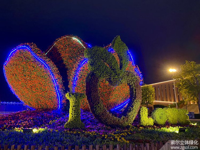 33山東青島膠州市民文化中心五一立體花壇“幸?；ㄩ_”  (10).jpg